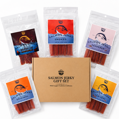 Wild Caught Salmon Jerky Gift Box - Variety Pack (5 Flavors)