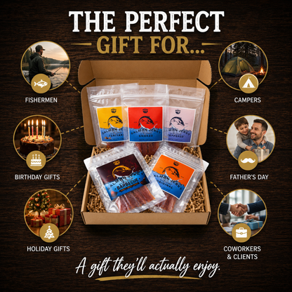 Wild Caught Salmon Jerky Gift Box - Variety Pack (5 Flavors)